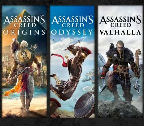Assassin's Creed Bundle: Assassin's Creed Valhalla, Assassin's Creed Odyssey, and Assassin's Creed Origins US XBOX One / Xbox Series X|S CD Key cover