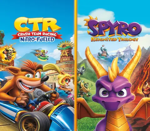 Crash Team Racing Nitro-Fueled + Spyro Game Bundle AR XBOX One / Xbox Series X|S CD Key cover