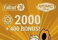 Fallout 76 - 2000 (+400 Bonus) Atoms XBOX One CD Key cover