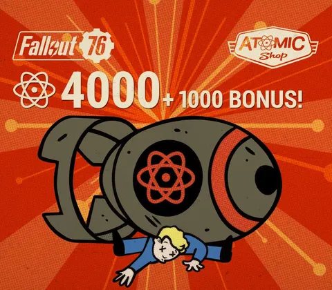 Fallout 76 - 4000 (+1000 Bonus) Atoms XBOX One CD Key cover