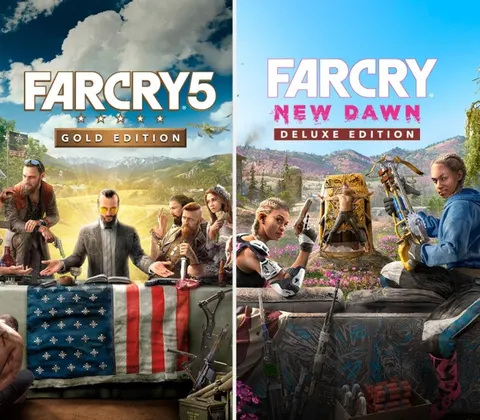 Far Cry 5 Gold Edition + Far Cry New Dawn Deluxe Edition Bundle AR XBOX One / Xbox Series X|S CD Key cover