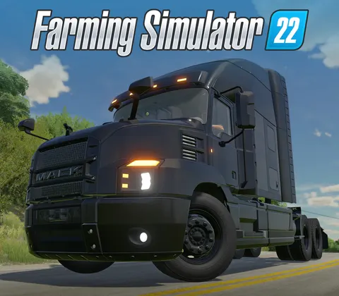 Farming Simulator 22 - Mack Trucks Black Anthem DLC EU PS4 CD Key cover