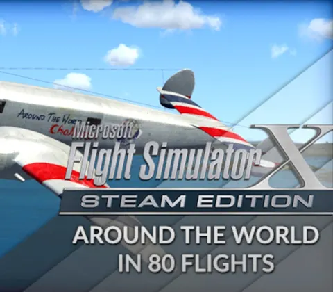 Microsoft Flight Simulator X: Steam Edition - Around The World In 80 Flights Add-On DLC Steam CD Key cover