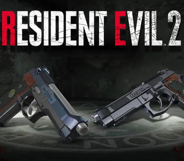 RESIDENT EVIL 2 / BIOHAZARD RE:2 - Deluxe Weapon Samurai Edge - Chris & Jill Model Bundle